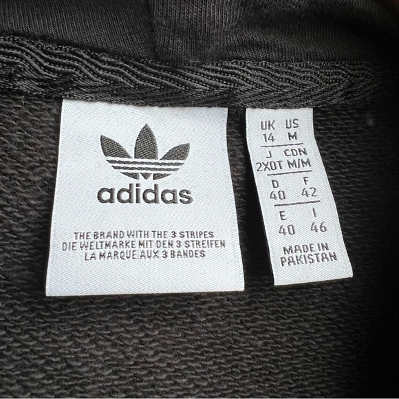 Adidas Originals Trefoil Black Hoodie Sweatshirt, Men’s Size Medium - Picture 5 of 9